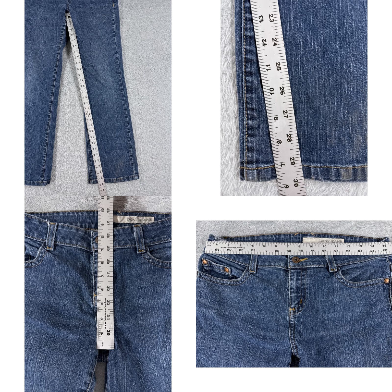 DKNY DKNY Jeans Women 10 Blue Denim Bootcut Cotton Blend Mid Rise 31x30 Size 32" / US 10 / IT 46 - 8 Thumbnail