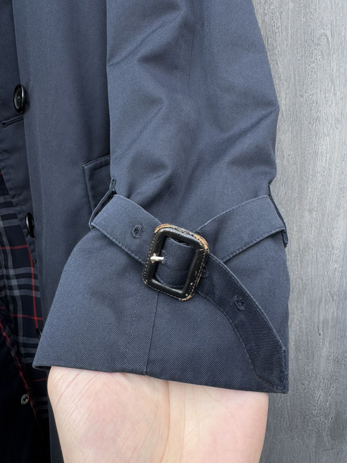 Burberry Burberrys Vintage Double Breasted Cotton Trench Jacket 46 Size L / US 10 / IT 46 - 13 Thumbnail