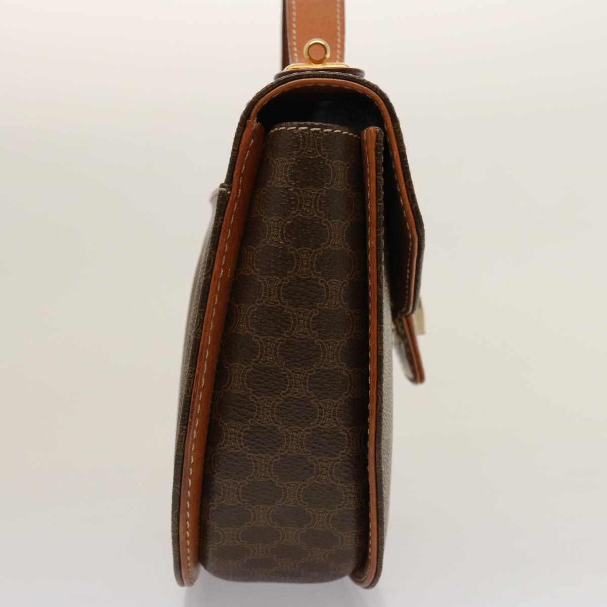 Celine CELINE Macadam Canvas Hand Bag Pvc Brown Size ONE SIZE - 3 Thumbnail