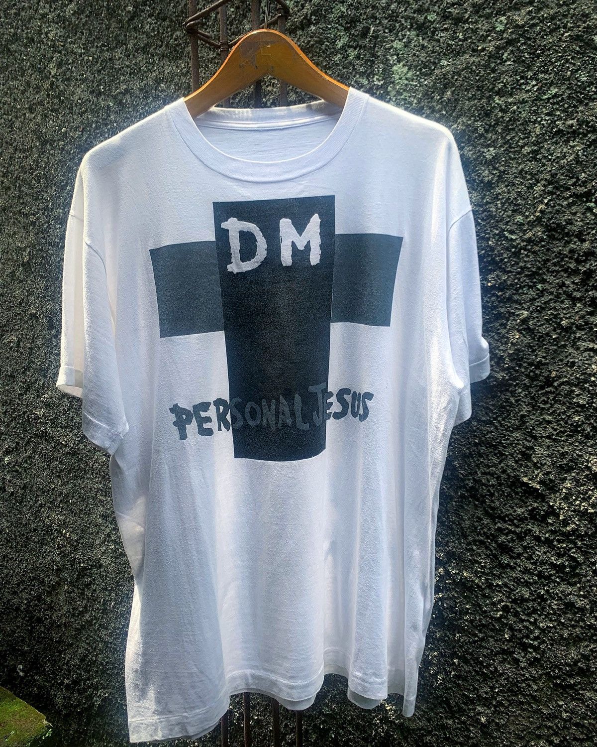 image of Band Tees x Vintage 80's Depeche Mode Personal Jesus Shirt in White, Men's (Size XL)