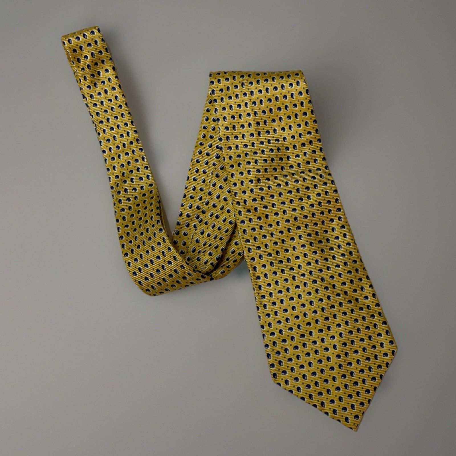 Polo Ralph Lauren Polo Ralph Lauren Men's Silk Tie Yellow Hand Made Vintage Size ONE SIZE - 1 Thumbnail