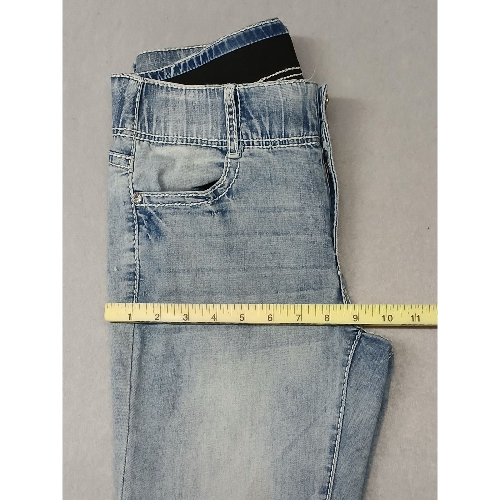 Apt. 9 Apt. 9 (10) Boot Cut Straight Leg Stretch Light Denim Pants Size 32" / US 10 / IT 46 - 5 Thumbnail