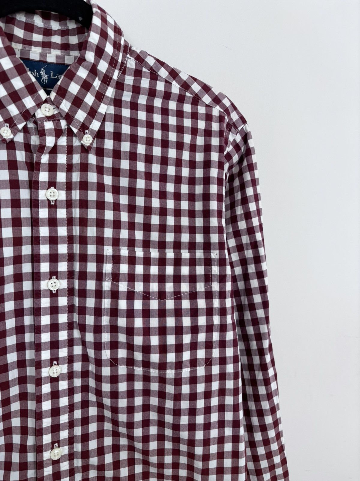 Ralph Lauren Ralph Lauren Vintage Men’s Gingham Check Long Sleeve Shirt Size US M / EU 48-50 / 2 - 5 Thumbnail
