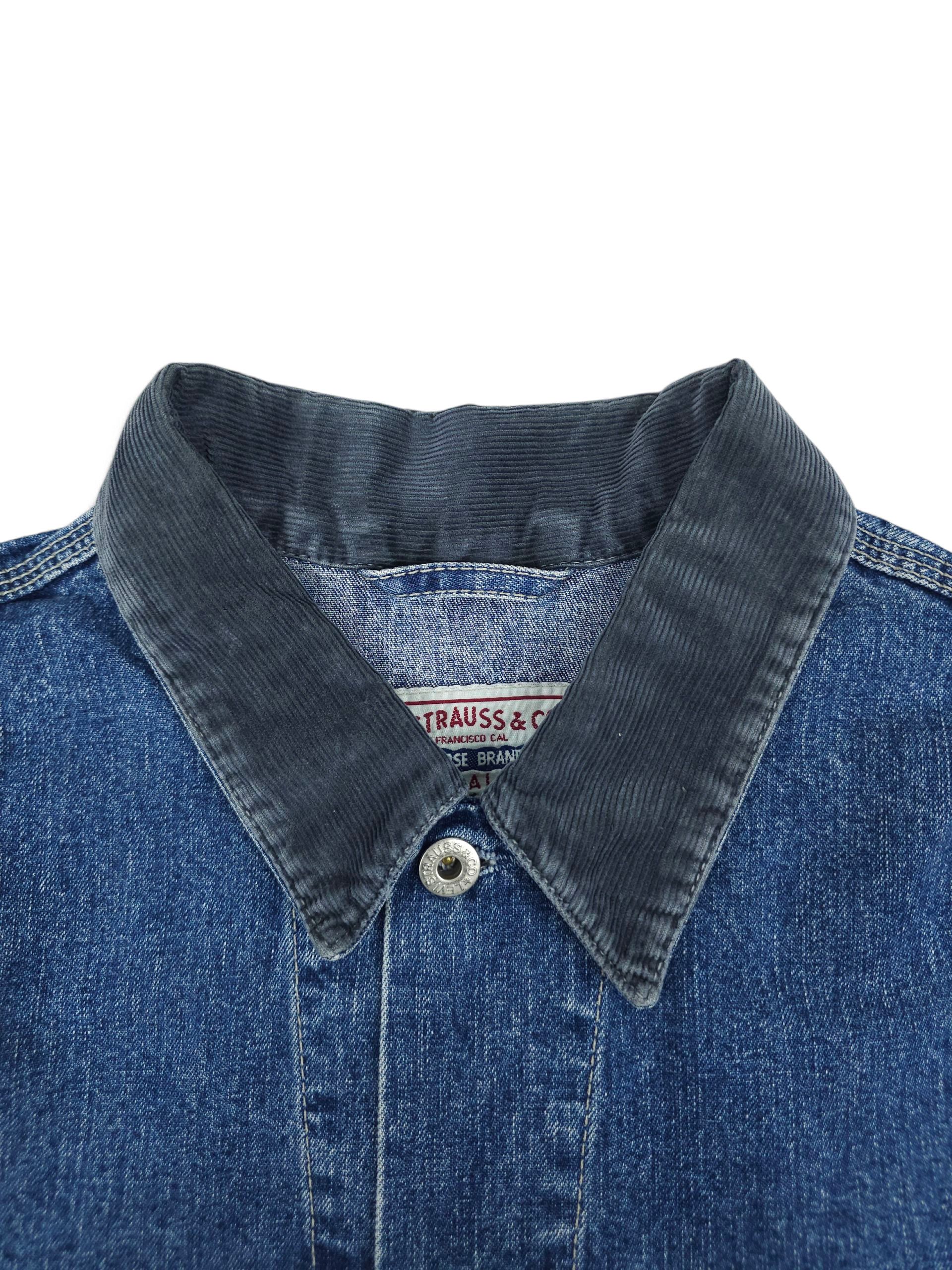 Levi's 💎 Vintage 1993 Levi's Blue Cargo Denim Trucker Jacket Size US L / EU 52-54 / 3 - 7 Thumbnail