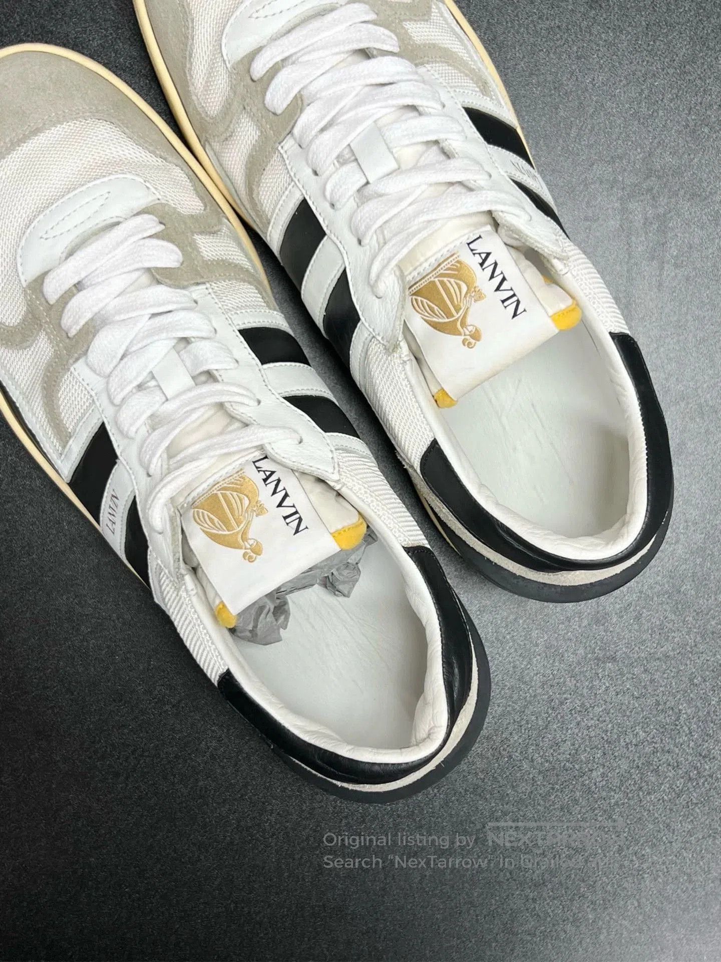 Lanvin lanvin clay low-top sneakers black and white. Size US 10 / EU 43 - 4 Thumbnail
