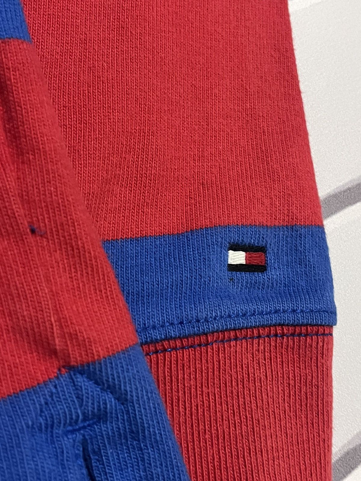 Tommy Hilfiger Tommy Hilfiger Vintage Rugby Polo Red Blue L Size US L / EU 52-54 / 3 - 4 Thumbnail
