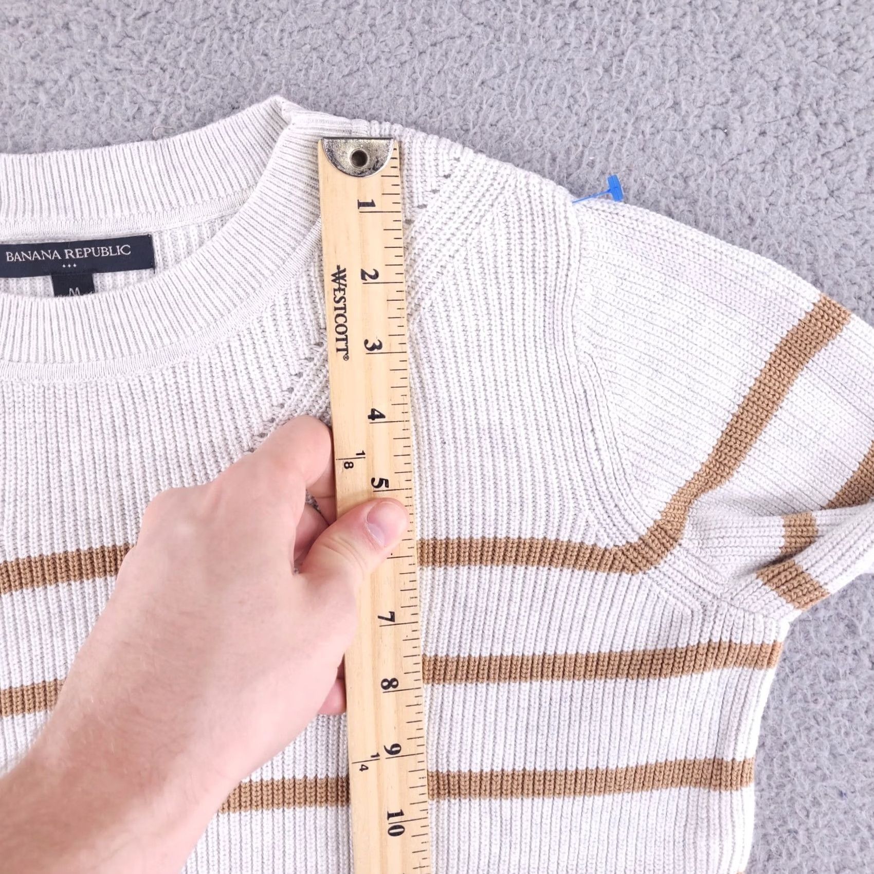 Banana Republic Banana Republic Sweater Womens Medium Knit White Golf Knit Old Money Pullover Size M / US 6-8 / IT 42-44 - 6 Thumbnail