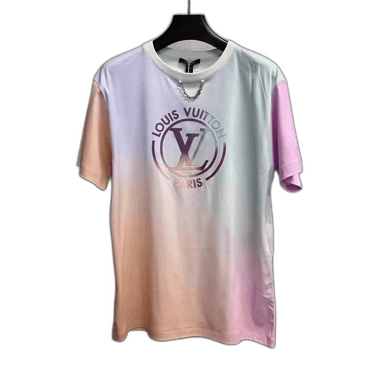 Louis Vuitton Louis Vuitton Pink Logo Gradient T-Shirt Size US XXL / EU 58 / 5 - 1 Thumbnail