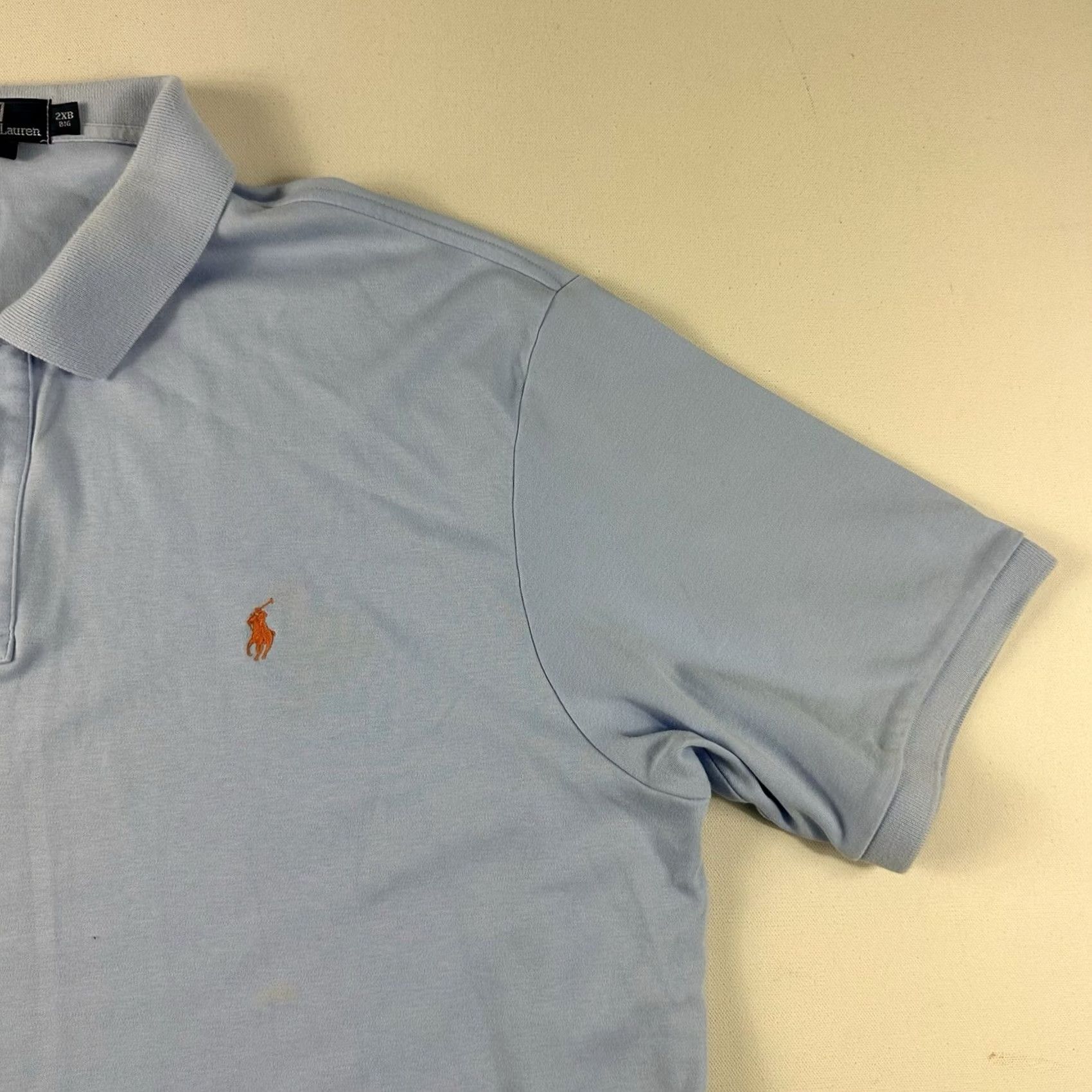 Polo Ralph Lauren Polo Ralph Lauren Polo Shirt Mens 2XB Blue Short Sleeve Casual Golf Big & Tall Size US XXL / EU 58 / 5 - 5 Thumbnail