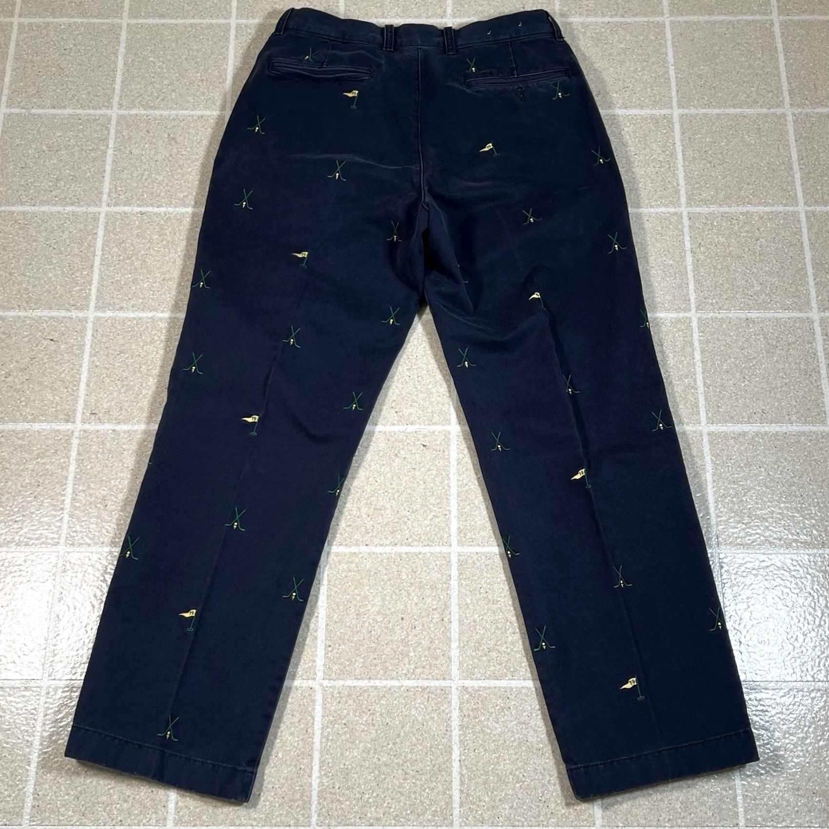 J.Crew J.CREW Chino Pants Mens 30 L29 Navy Embroidered Mid Rise Size US 30 / EU 46 - 6 Thumbnail