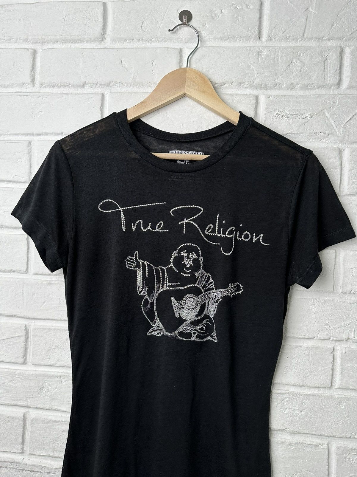 True Religion Y2K TRUE RELIGION Crystal Script T-shirt Size M / US 6-8 / IT 42-44 - 3 Thumbnail