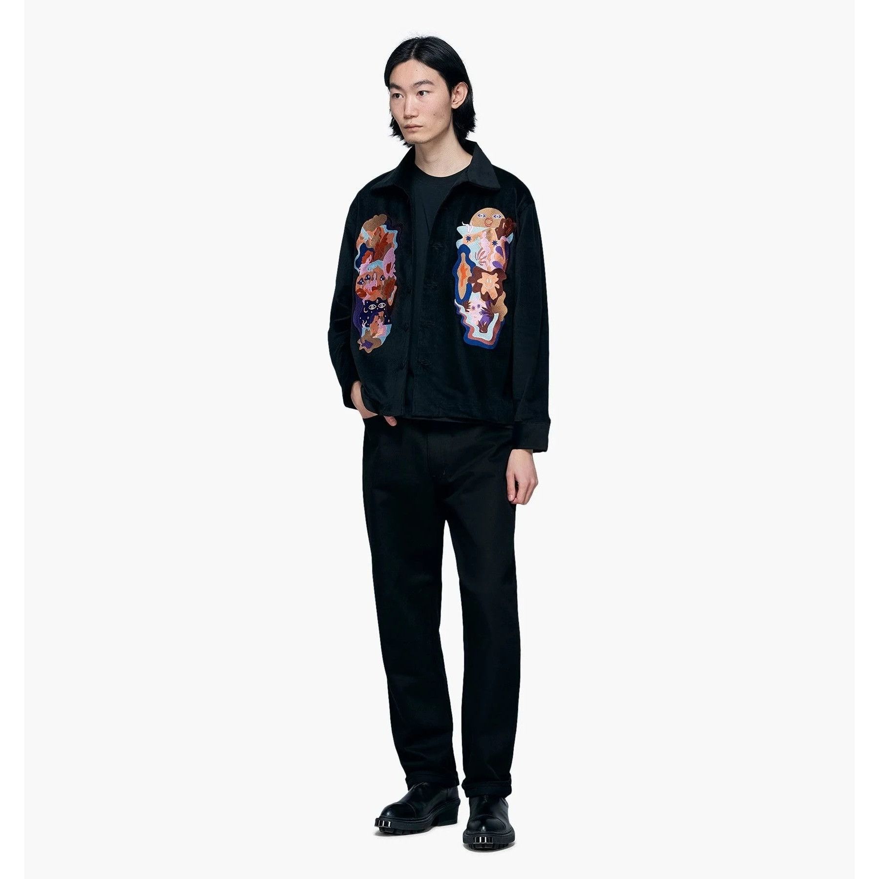 Carne Bollente Carne Bollente Black Velvet Shirt Embroidered Erotic Graphic Size US M / EU 48-50 / 2 - 3 Thumbnail