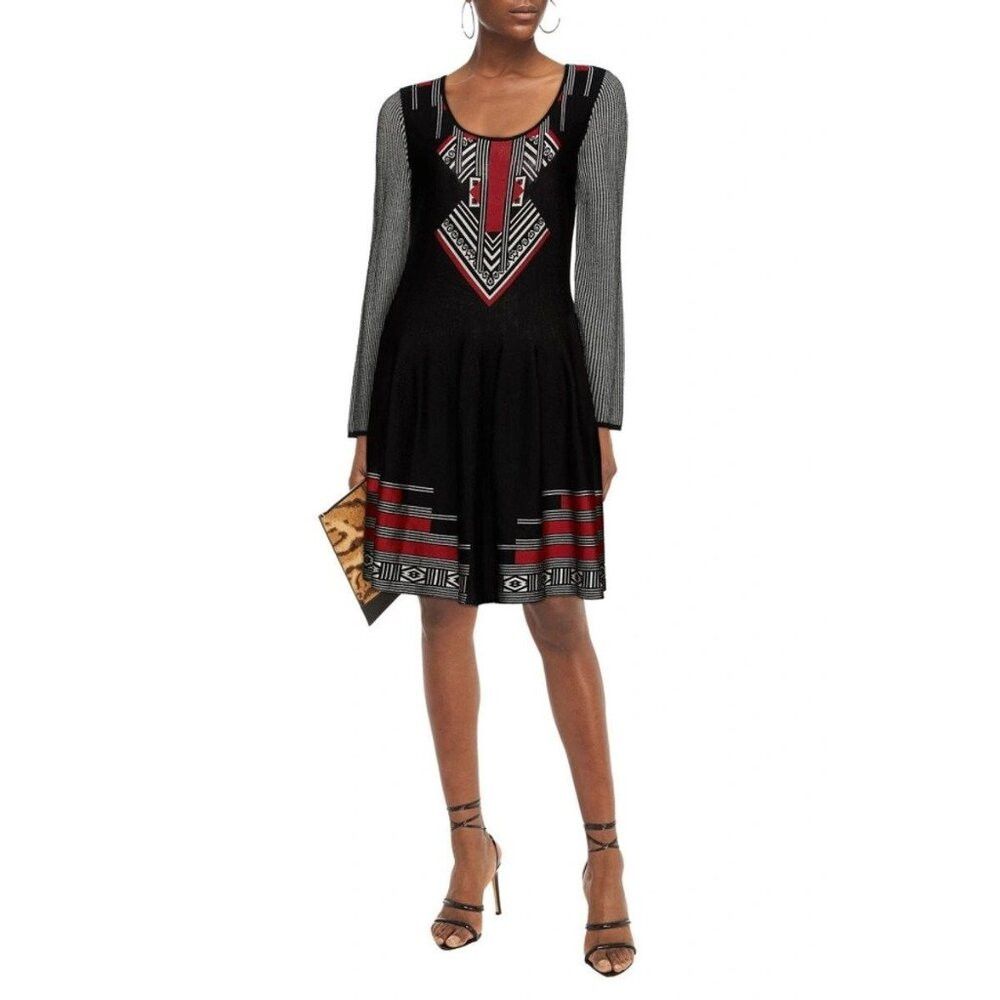Etro Etro Jacquard Knit Dress Size 44 US 6 Black Multi $925 Size M / US 6-8 / IT 42-44 - 1 Thumbnail