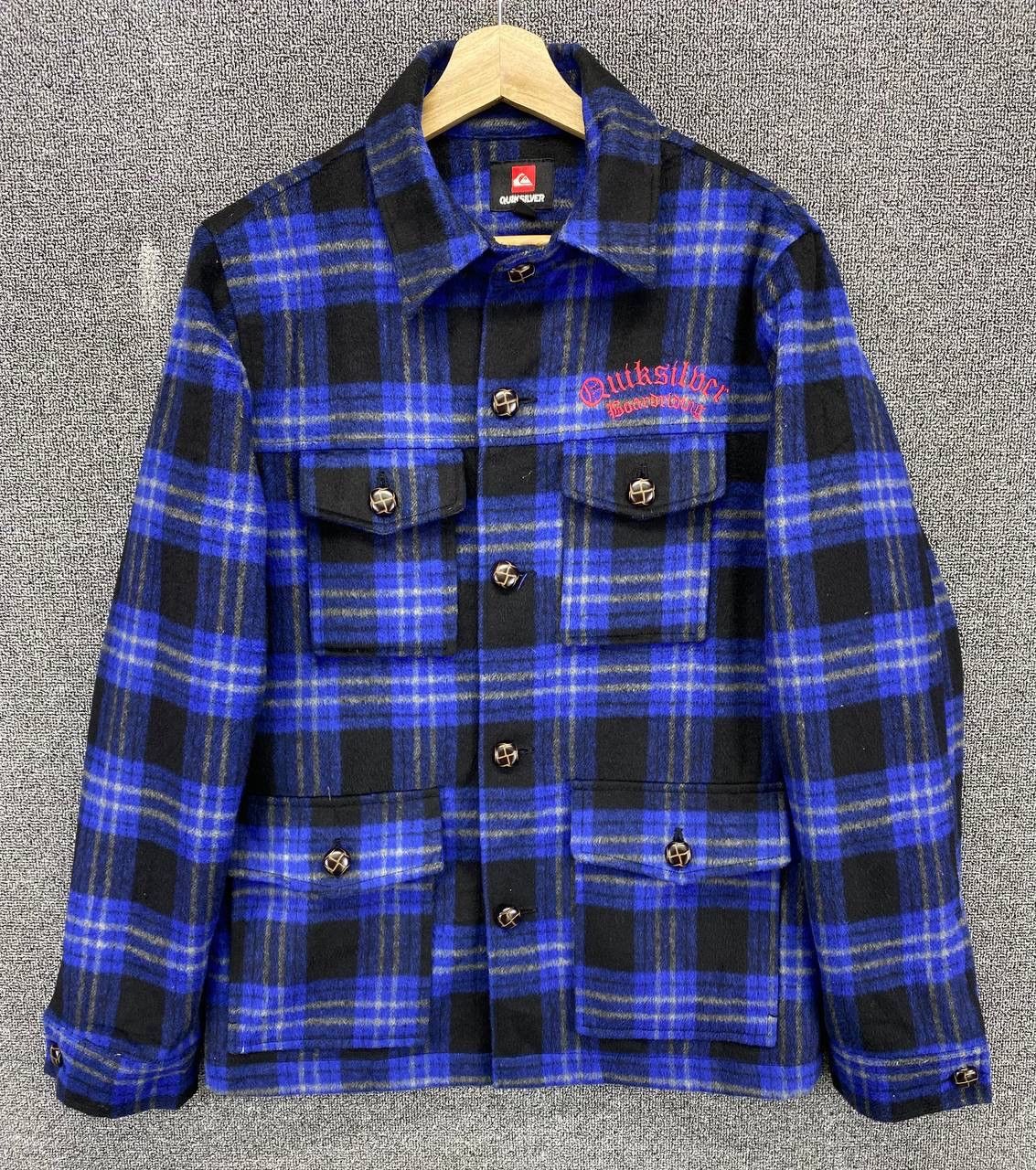 Quiksilver Vintage Quiksilver Shadowplaid Boardriding Flannel Jacket Size US M / EU 48-50 / 2 - 1 Thumbnail