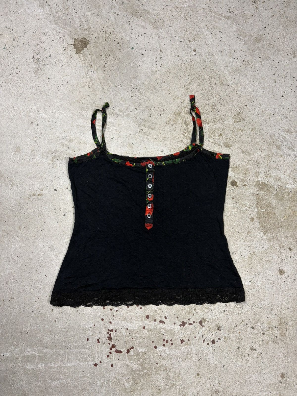 Dolce & Gabbana 2000s Dolce & Gabbana Black Floral Trims Top Corset Size L / US 10 / IT 46 - 1 Thumbnail