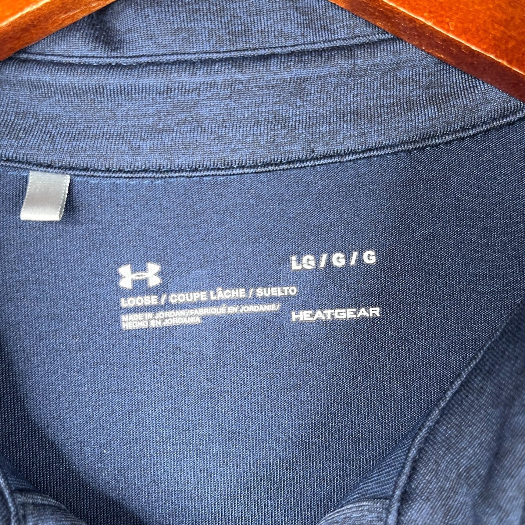 Under Armour Under Armour HeatGear Polo Shirt Mens L Navy Blue Purple Striped Stretch Polo Shirt Sports Golf Short Sleeve Size US L / EU 52-54 / 3 - 3 Thumbnail