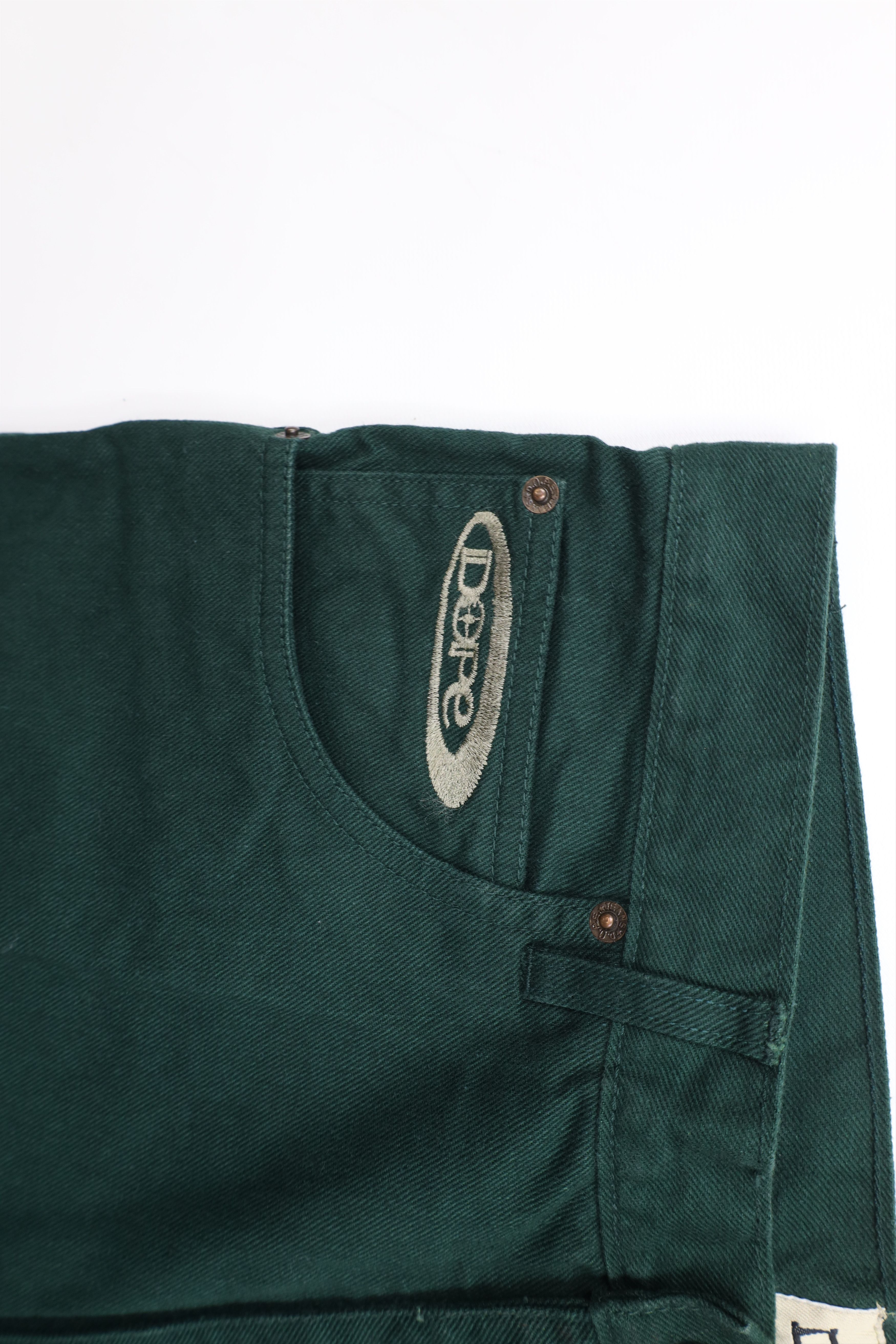 Vintage NOS Vintage 90s Streetwear Fit Denim Shorts Jorts Green Size US 34 / EU 50 - 6 Thumbnail