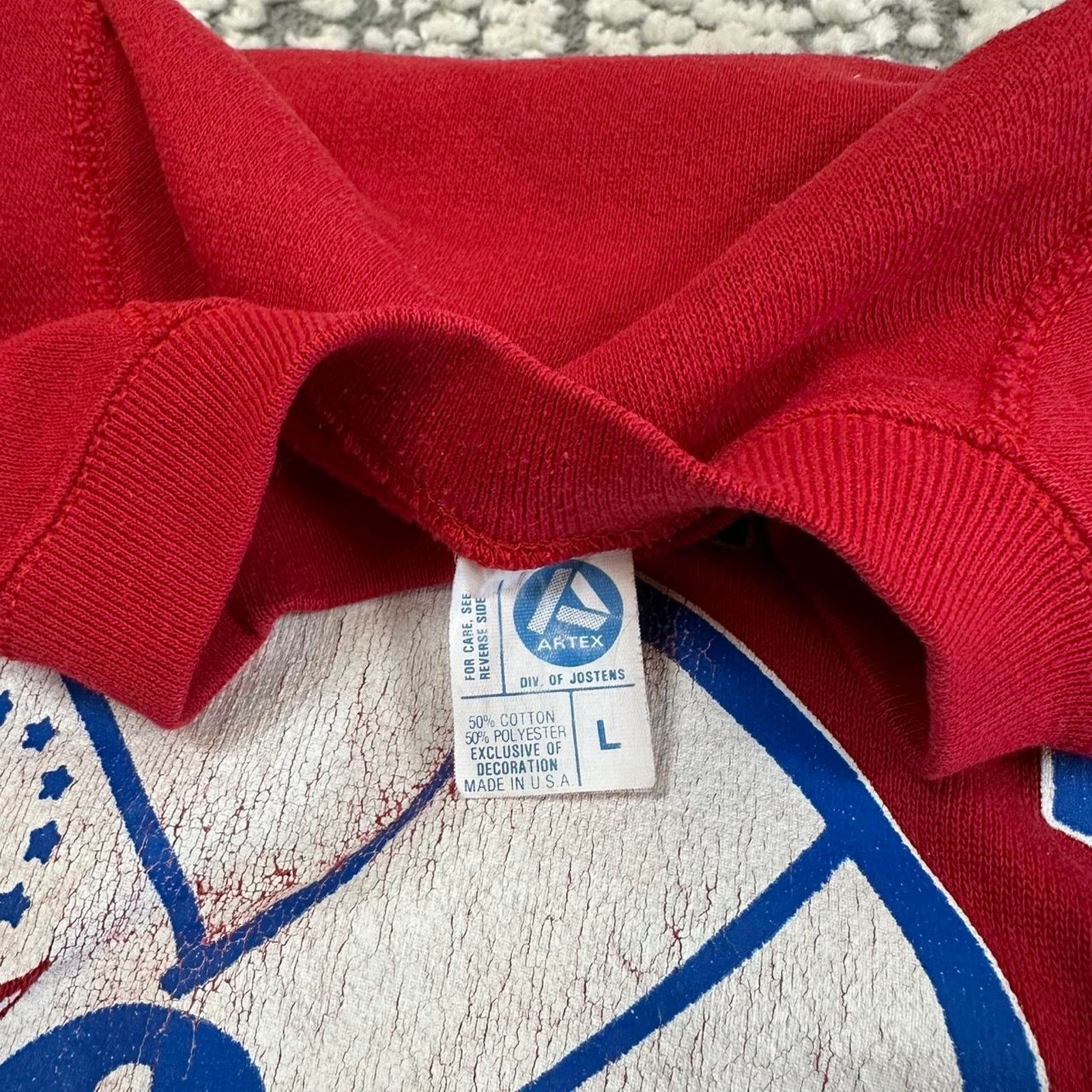 NBA × Vintage Vintage Philadelphia 76ers Sweatshirt Size US L / EU 52-54 / 3 - 4 Thumbnail