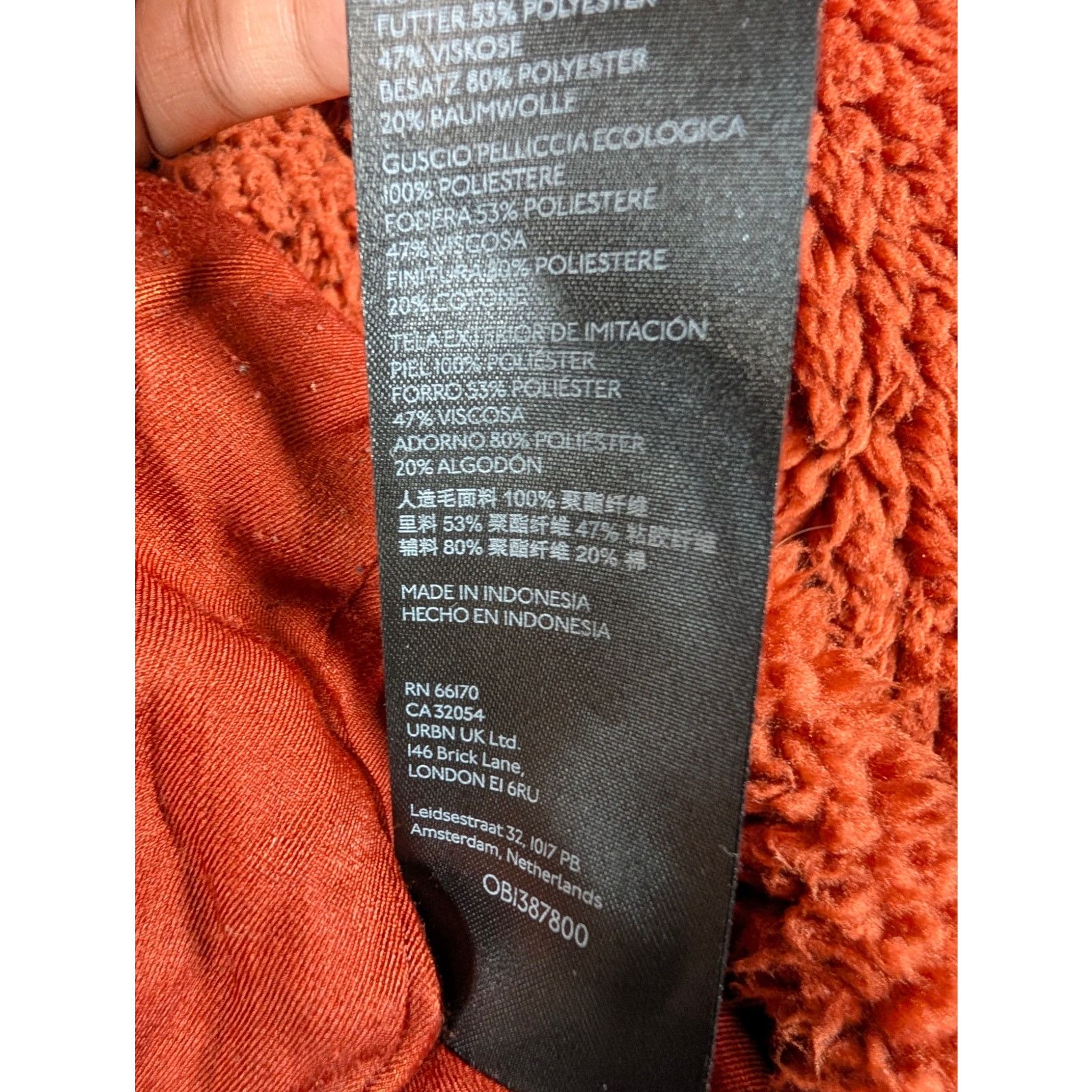 Free People We The Free So Cozy Slouchy Fleece Moto Jacket Orange Size M Size M / US 6-8 / IT 42-44 - 6 Thumbnail