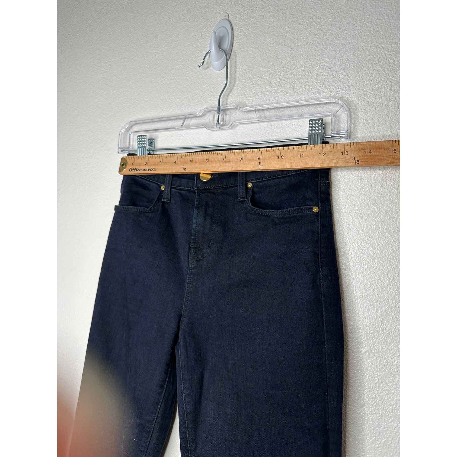 J Brand J Brand Alana Blue Mercy Distressed Knee Raw Hem Jeans 24 Size 24" / US 00 / IT 34 - 15 Thumbnail