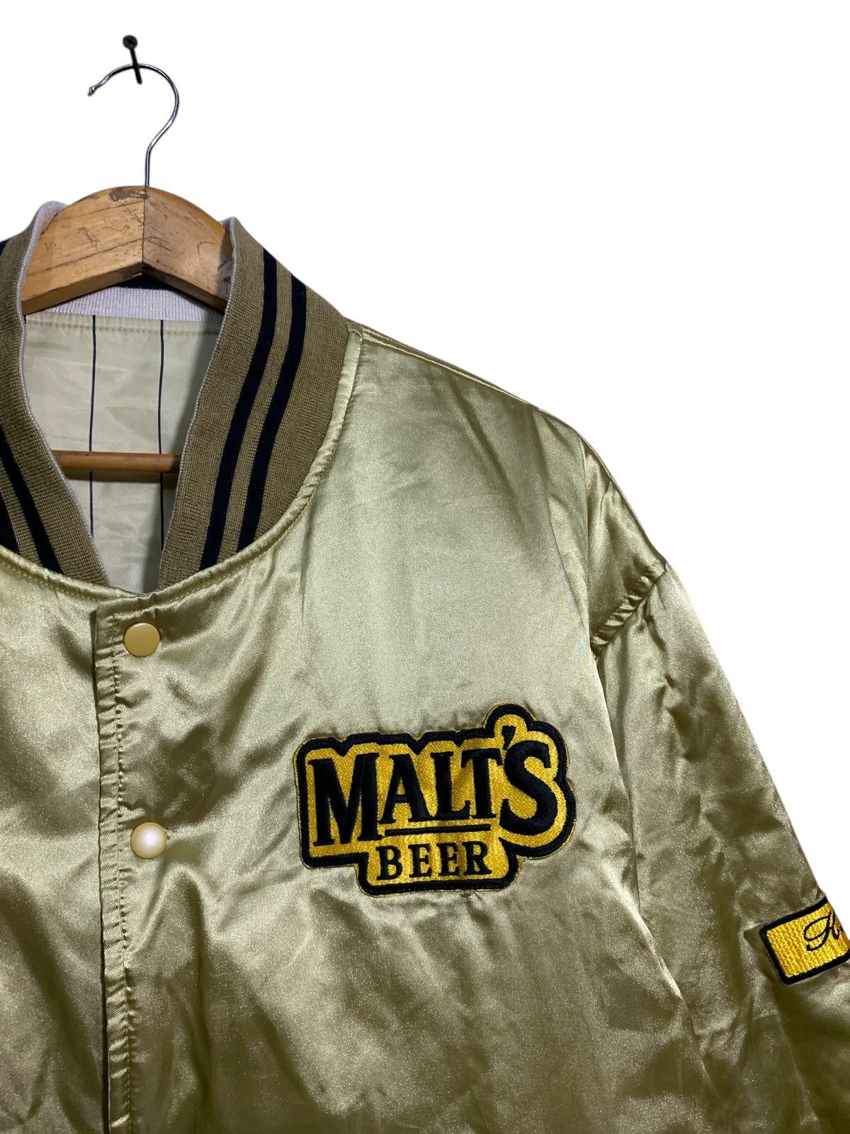 Japanese Brand 🔥VTG MALTS BEER VARSITY JACKETS REVERSIBLE Size US L / EU 52-54 / 3 - 11 Thumbnail
