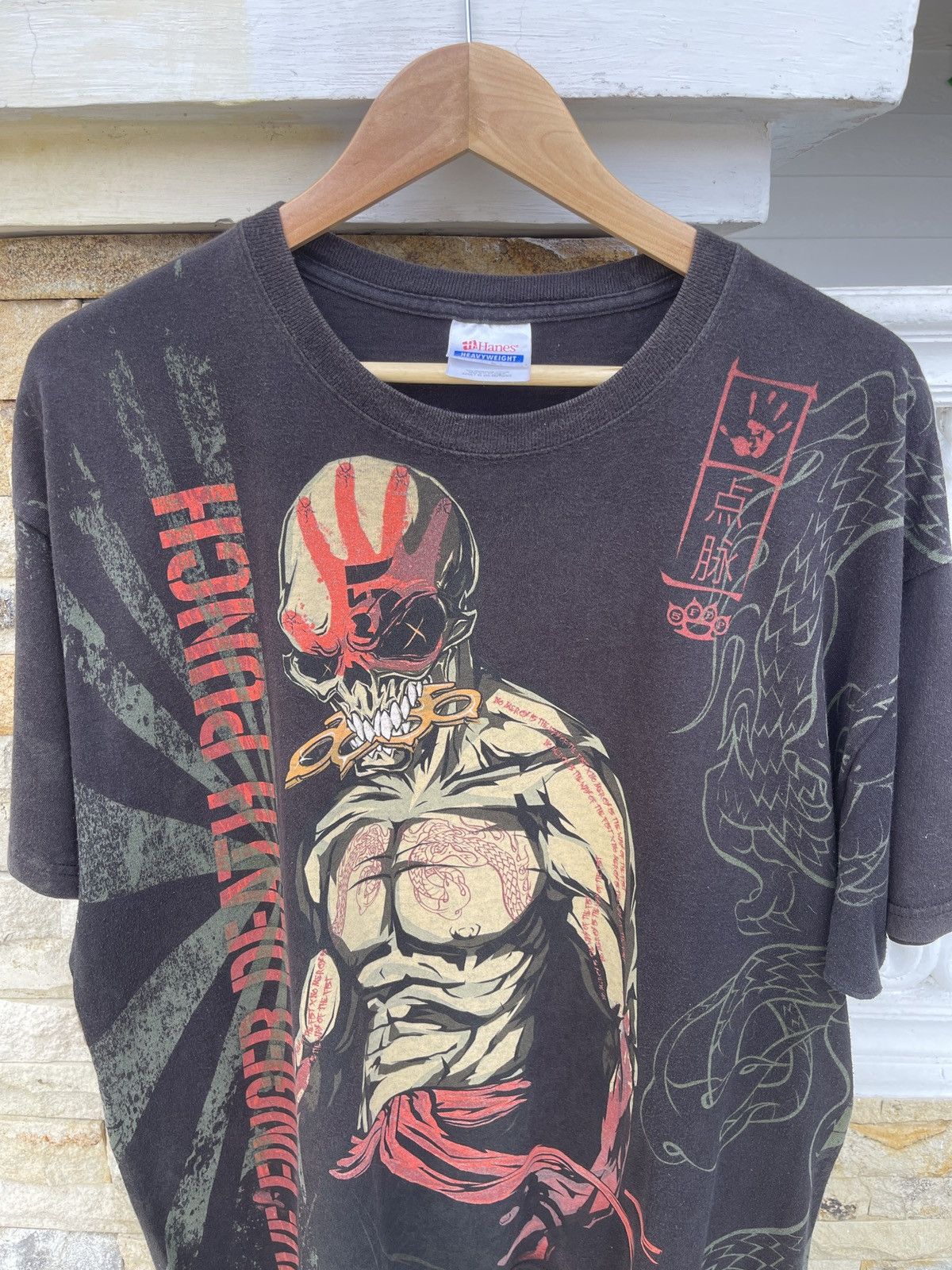 Band Tees Last Drop🔥Rare🔥Five Finger Death Punch Essential Aop T-Shirt Size US XL / EU 56 / 4 - 3 Thumbnail