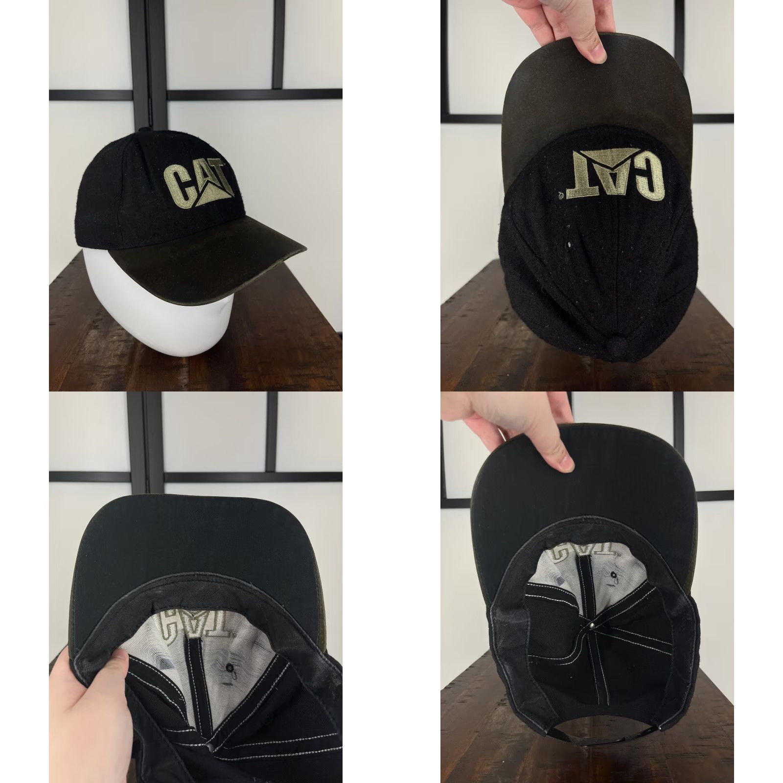 Vintage CAT Hat Cap Snap Back Adult One Size Black Caterpillar Machinery Polyester Workwear Hat/Cap CAT Hat Cap Snapback Adult One Size Black Caterpillar Work Size ONE SIZE - 8 Thumbnail