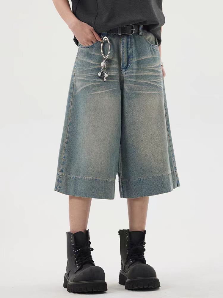 Japanese Brand × Jean Vintage washed haze blue loose denim shorts Size US 30 / EU 46 - 3 Thumbnail