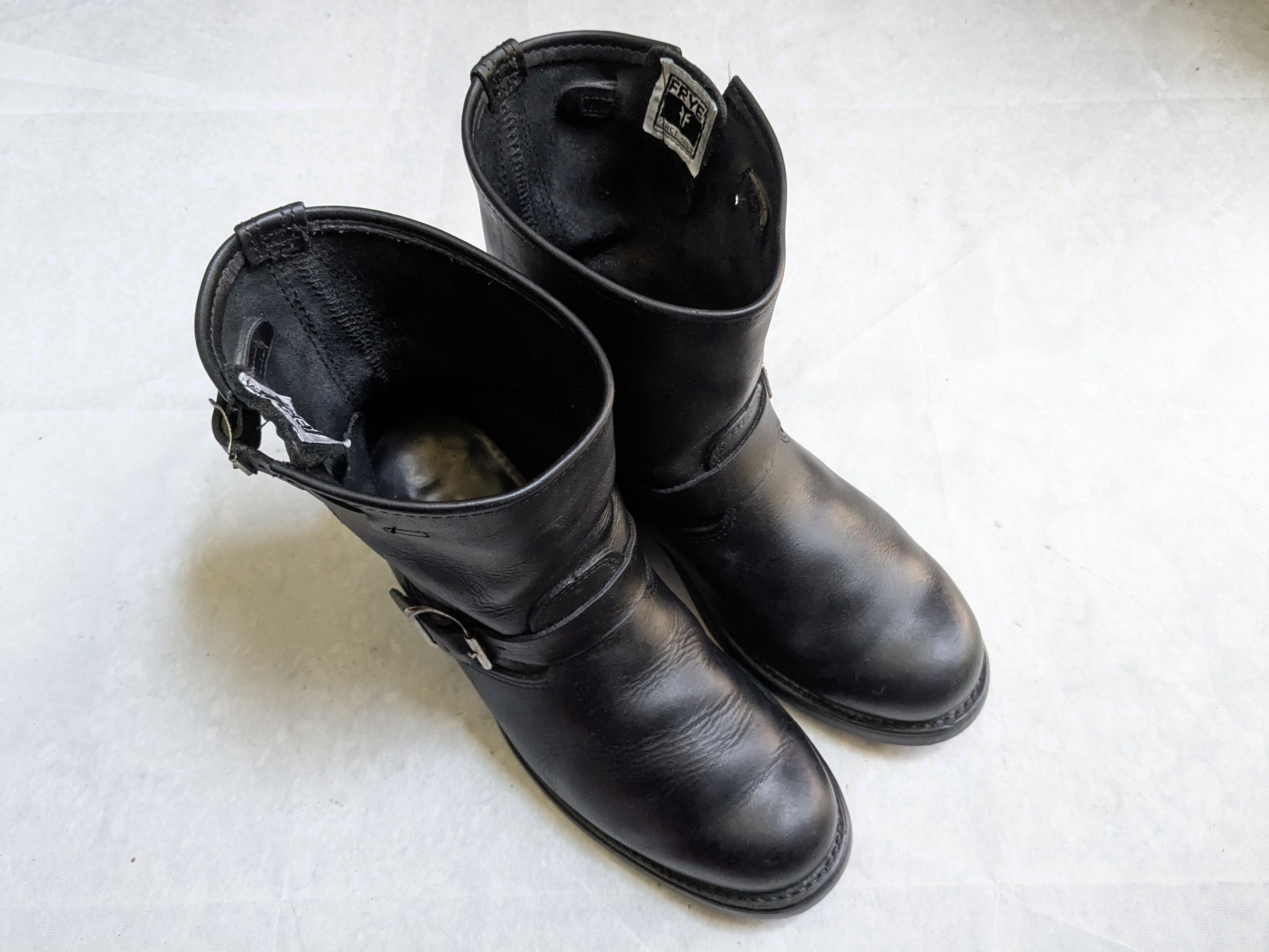 Frye Frye Engineer Black Leather 9 M Leather Buckle Size US 9 / EU 42 - 4 Thumbnail