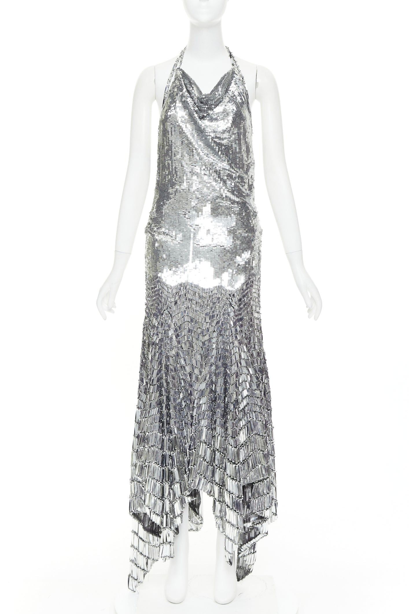 Alexandre Vauthier rare ALEXANDRE VAUTHIER COUTURE SS2022 Runway Lesage silver gradient sequins paillettes gown Size S / US 4 / IT 40 - 1 Thumbnail