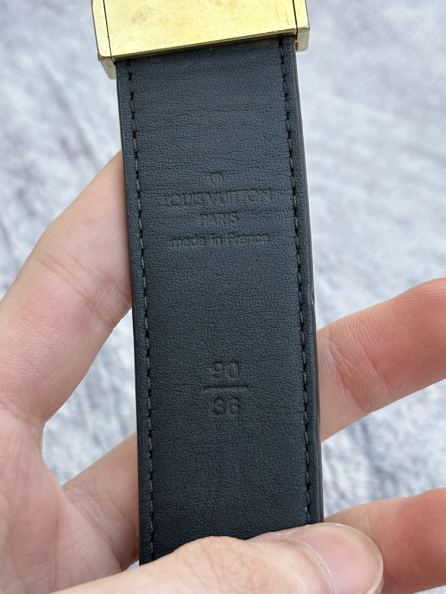 Louis Vuitton Louis Vuitton Belt Ebene Damier Check Classic Buckle Brown Size 36 - 11 Thumbnail