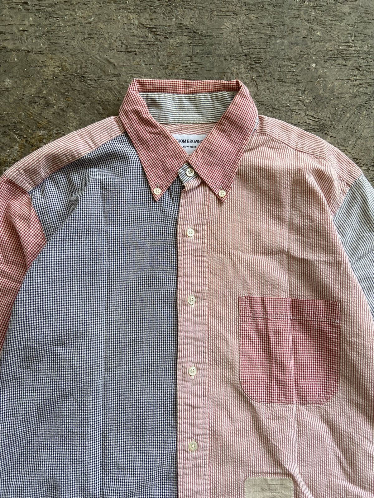 Thom Browne Thom Browne - Patchwork Multi Color Button Ups Shirt Size US L / EU 52-54 / 3 - 3 Thumbnail