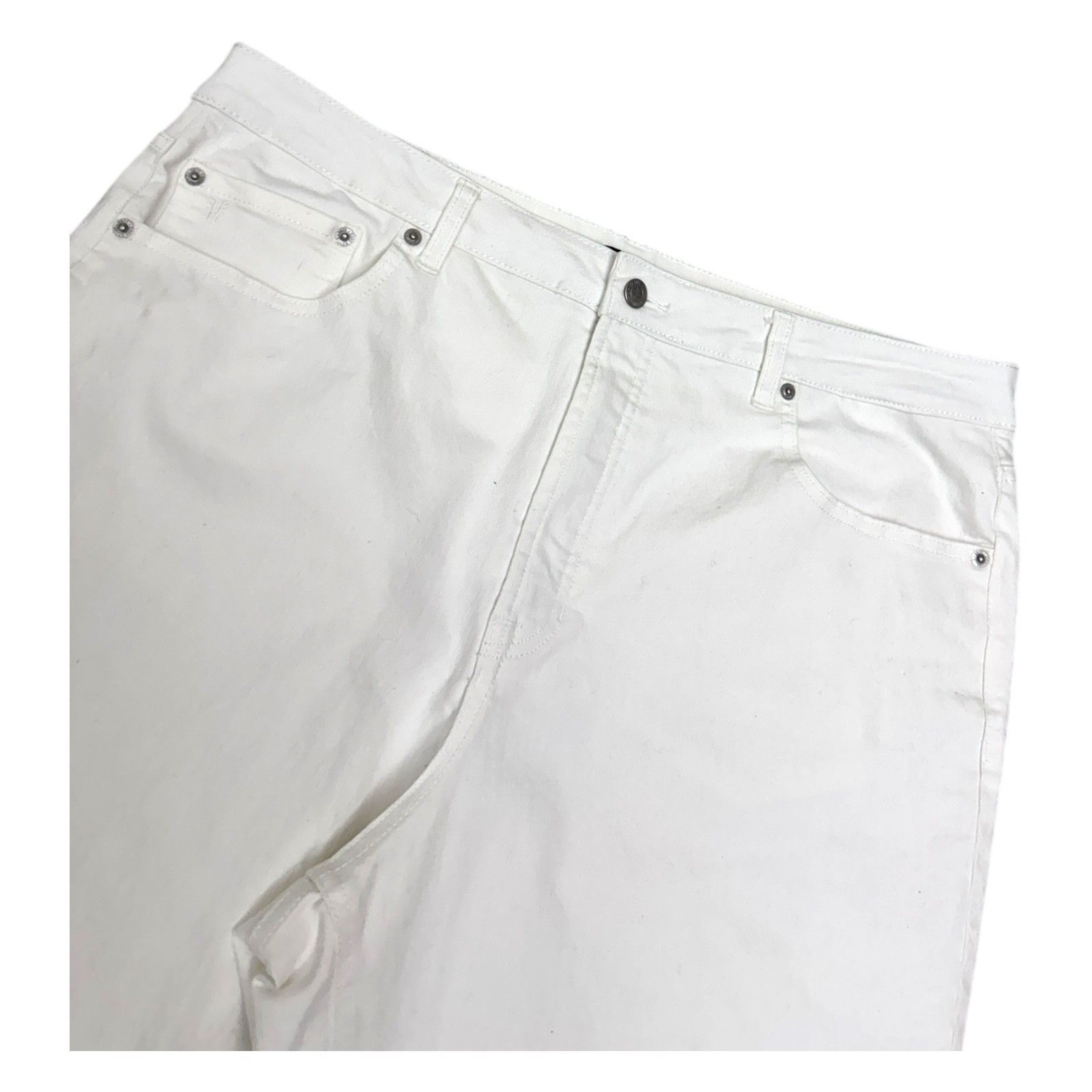 Frye FRYE Leathers White Denim Designer Jeans Pants 16 Size 38" / US 16 / IT 52 - 7 Thumbnail