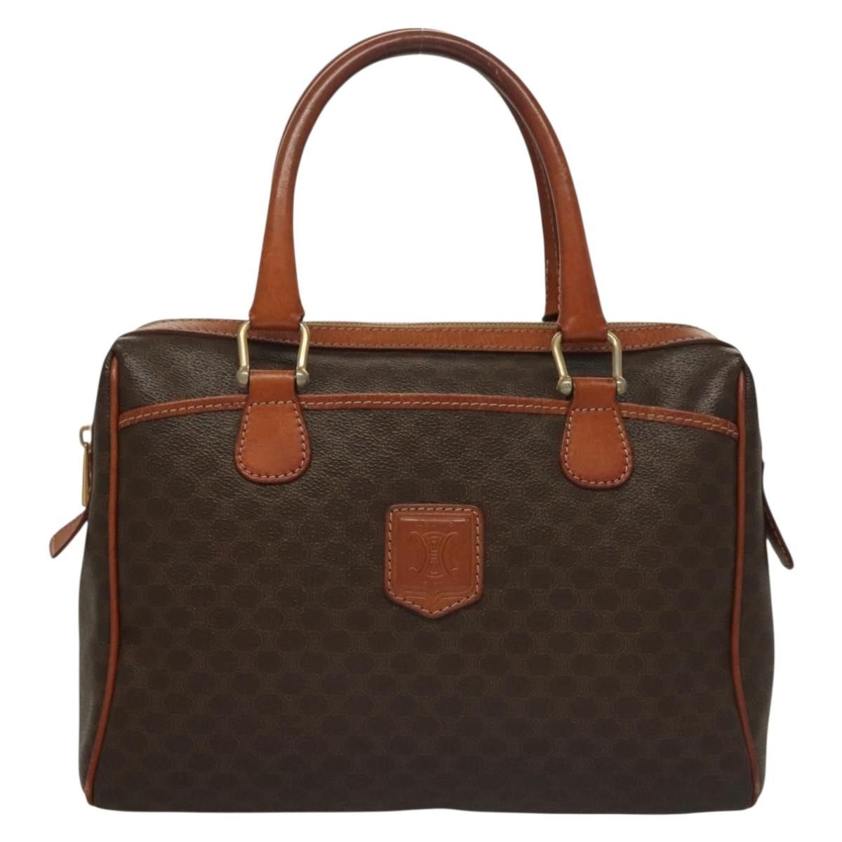 Celine CELINE Macadam Canvas Hand Bag Pvc Leather Brown Gold Size ONE SIZE - 2 Thumbnail