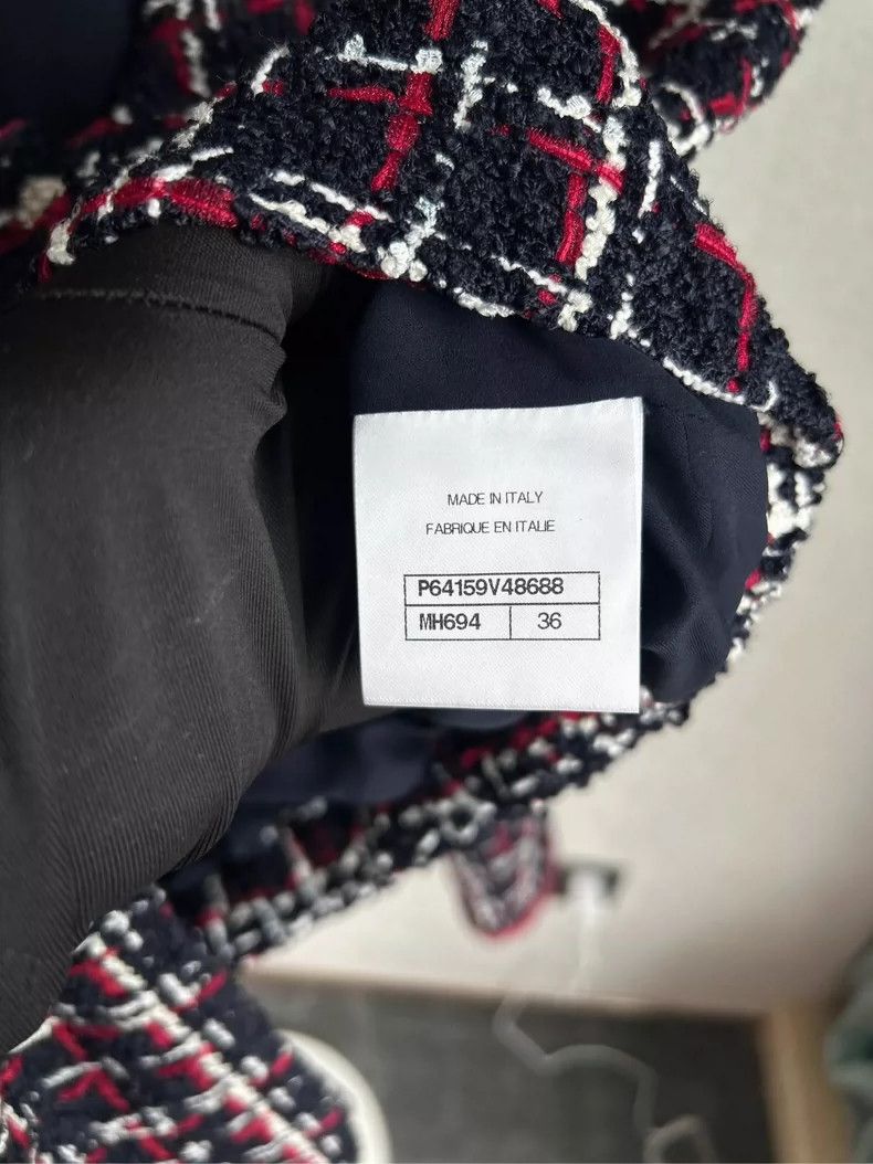 Chanel Chanel 20 Roof Series Red and Blue Plaid Coarse Coat Size XS / US 0-2 / IT 36-38 - 4 Thumbnail
