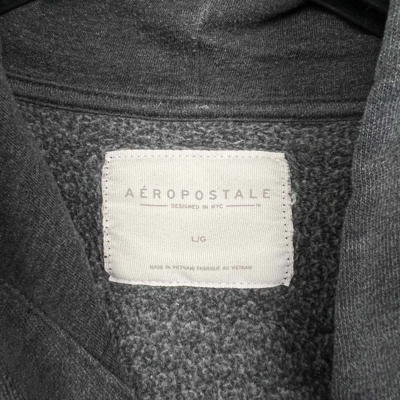 Aeropostale Aeropostale Hoodie Men Gray Fleece Pullover Pocket Outdoor L Size US L / EU 52-54 / 3 - 5 Thumbnail