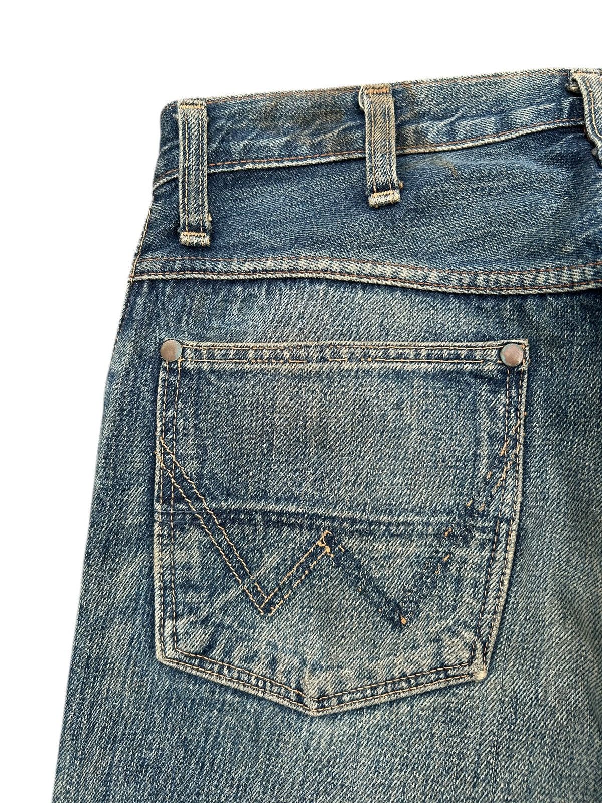 Kapital Vintage Wrangler Blue Bell Selvedge Distressed Denim Jeans Size US 29 - 9 Thumbnail