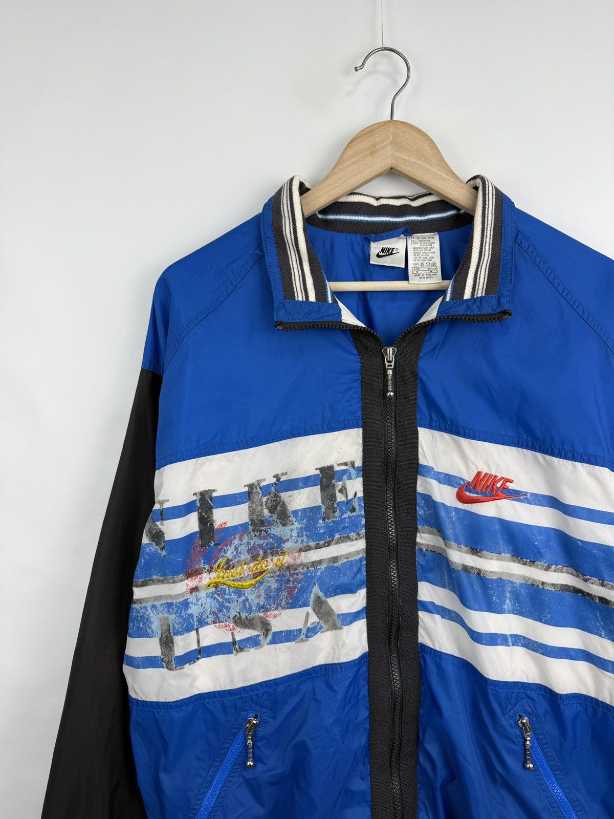 Nike 🇺🇸 Vintage 90s Nike USA Just Do It Archive Jacket Rare Y2K Size US M / EU 48-50 / 2 - 2 Thumbnail