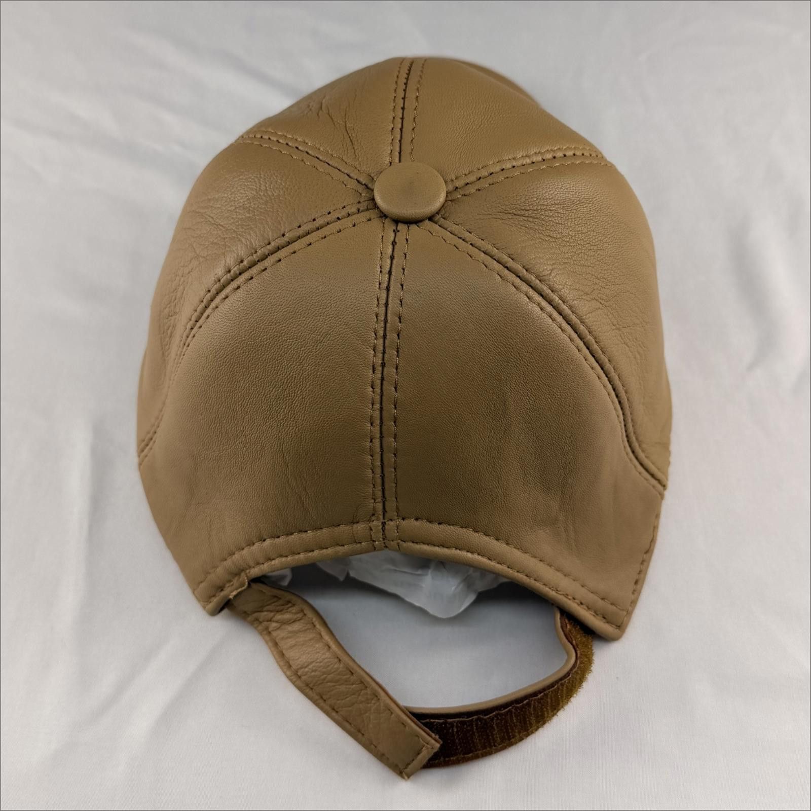 Other Luxury Genuine Leather Baseball Cap - Beige / Tan - NWOT Size ONE SIZE - 5 Thumbnail