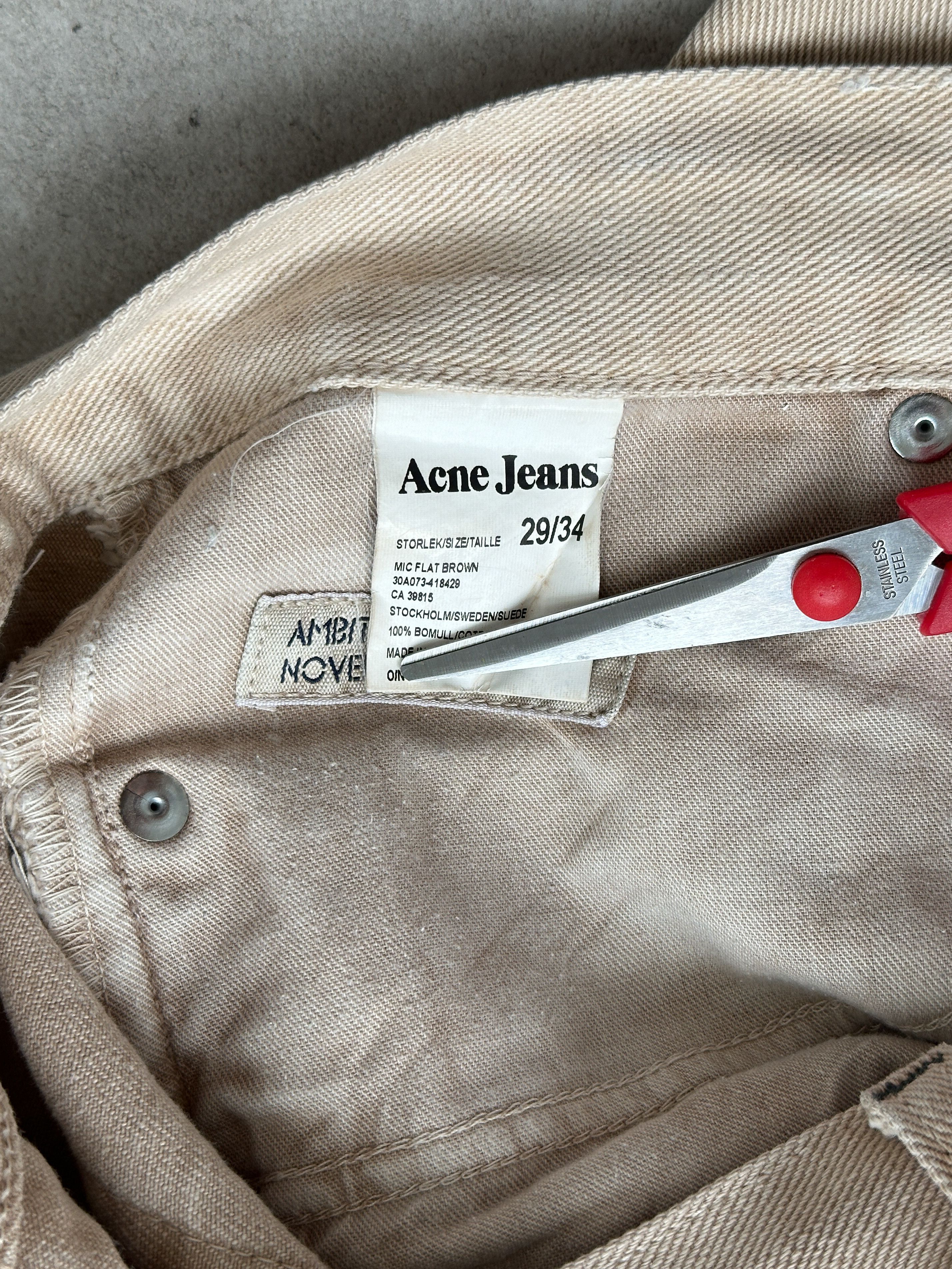 Acne Studios Acne Studios Beige Denim Pants Jeans Size 29" - 7 Thumbnail