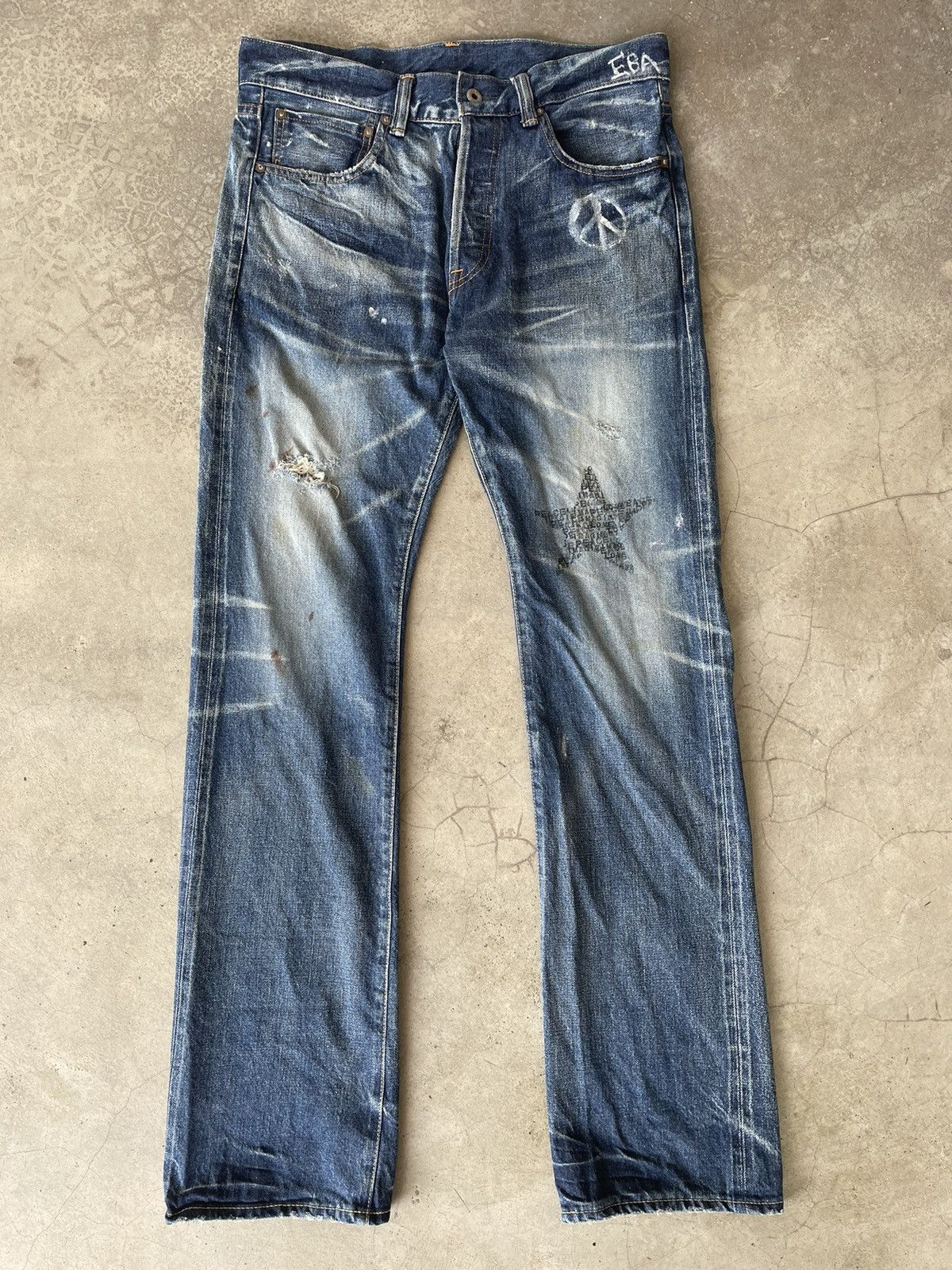 image of Jean x Vintage Lost Angel Japan Selvedge Denim in Blue, Men's (Size 34)