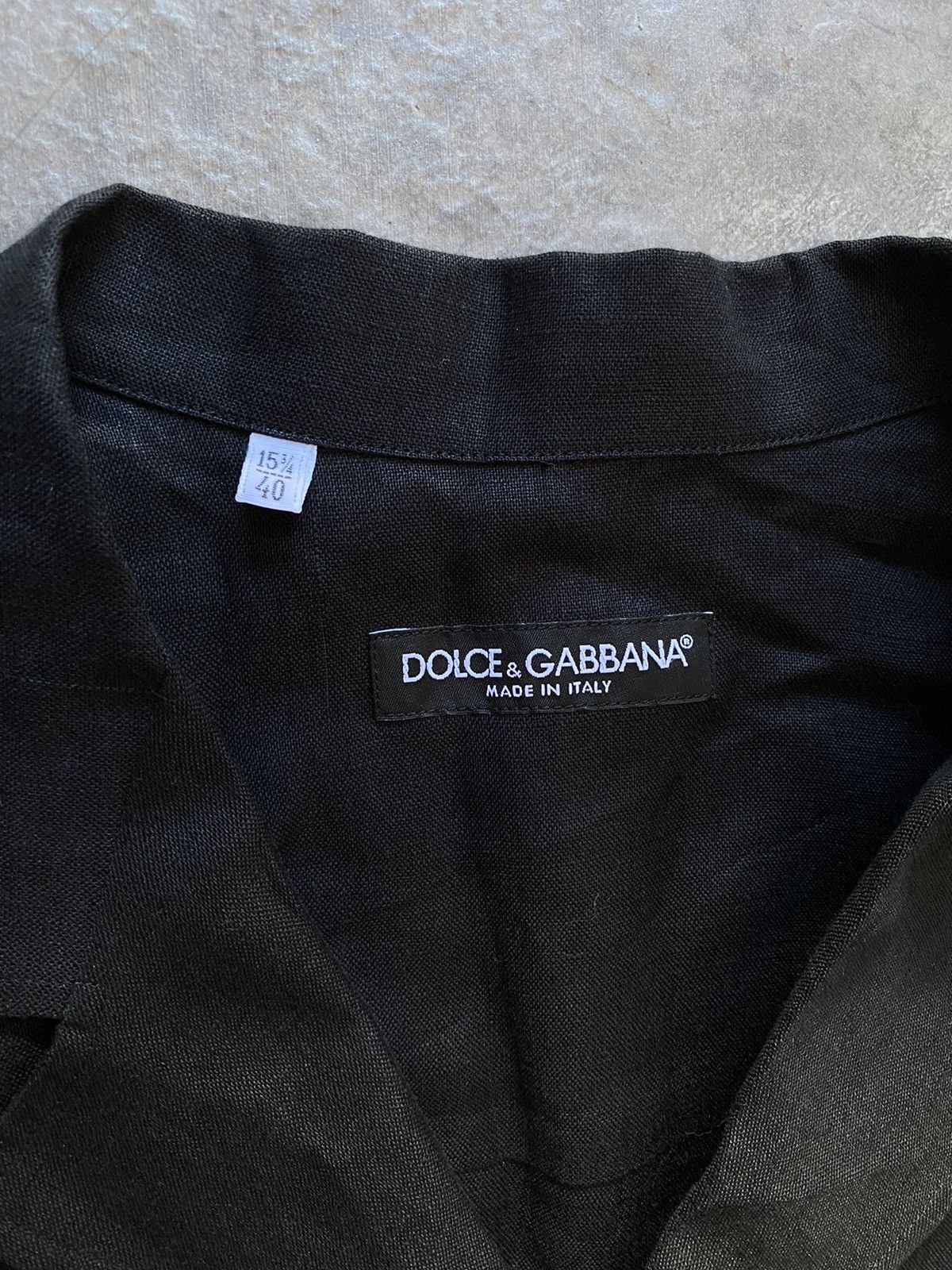 Dolce & Gabbana Dolce & Gabbana Linen Shirt Size US XL / EU 56 / 4 - 2 Thumbnail
