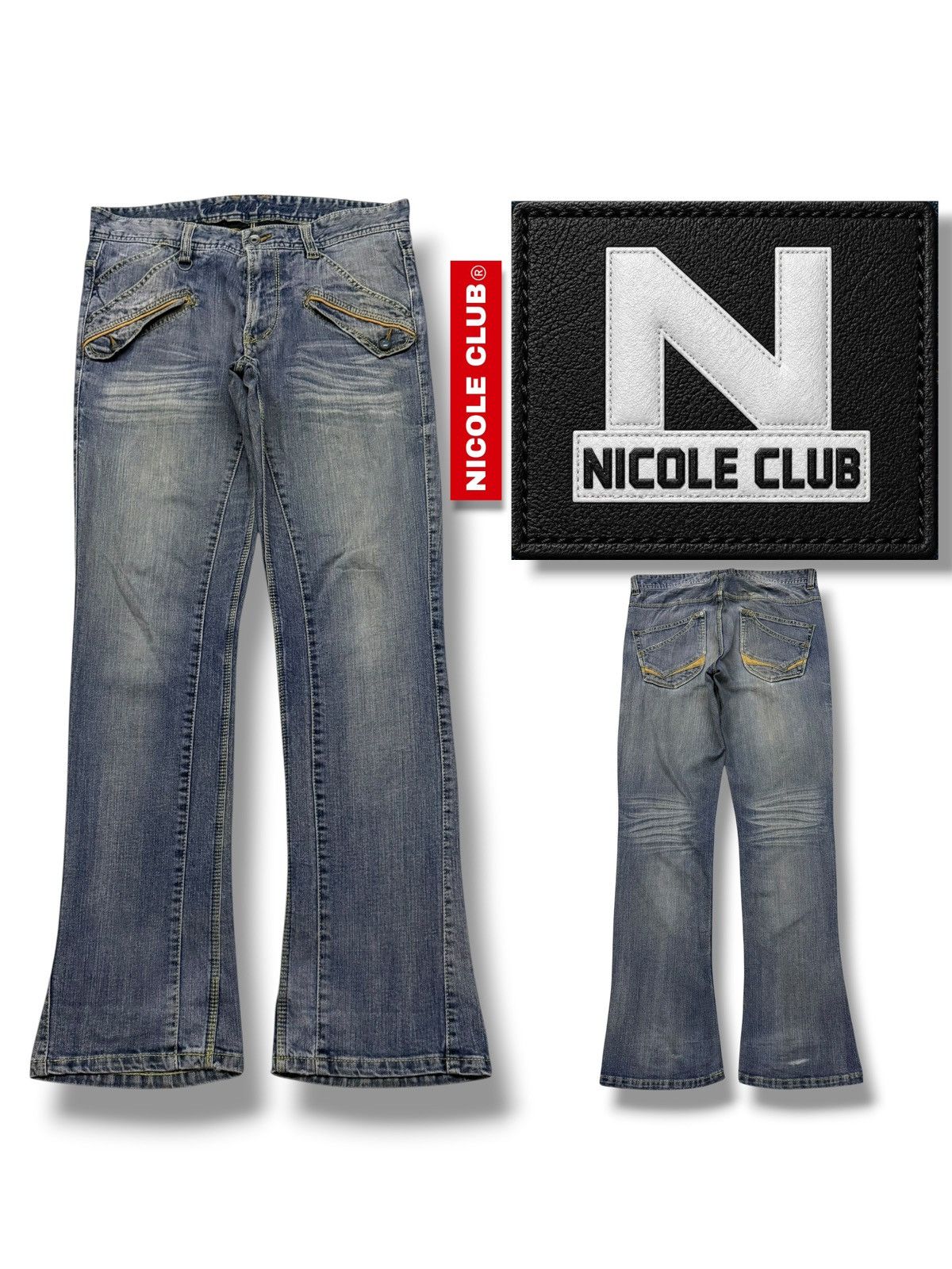 Nicole Club Vintage Nicole Club For Men Y2K Denim Jeans Japan | W35 Size US 35 - 1 Thumbnail