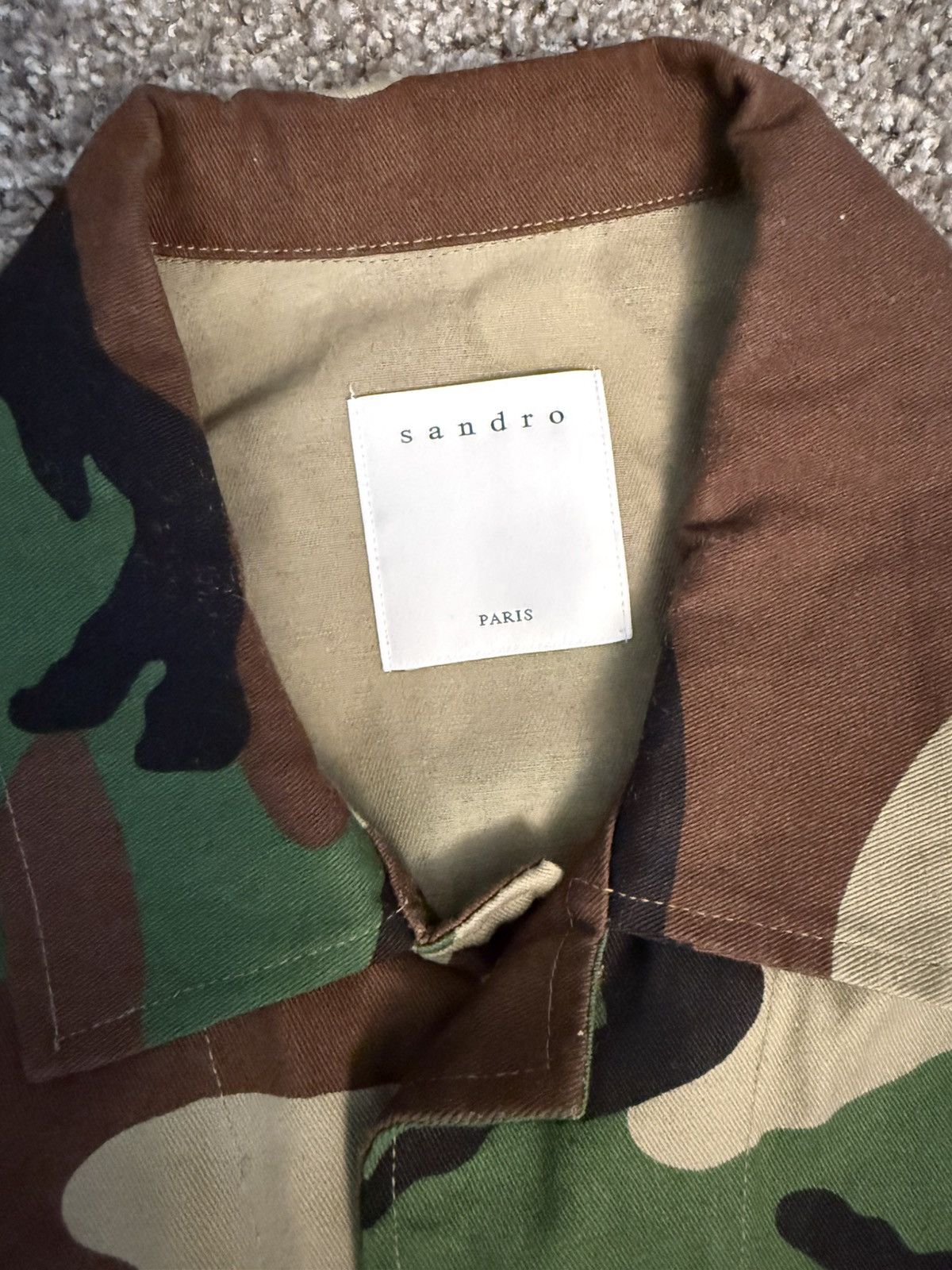 Sandro Sando Paris Camo Utility Jacket Size US L / EU 52-54 / 3 - 2 Thumbnail