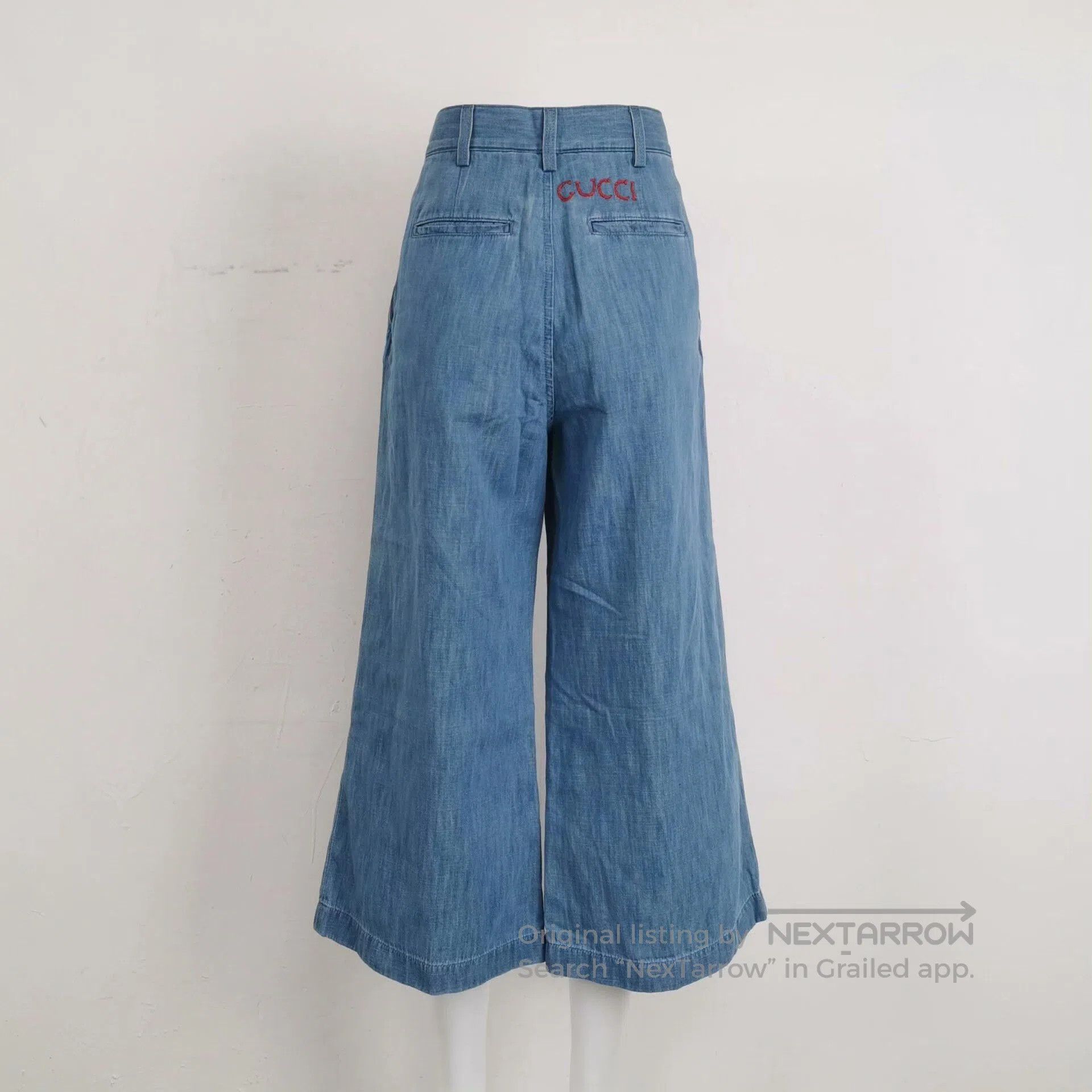 Gucci Gucci Cotton Logo Button Denim Pants. Size 26" / US 2 / IT 38 - 2 Thumbnail