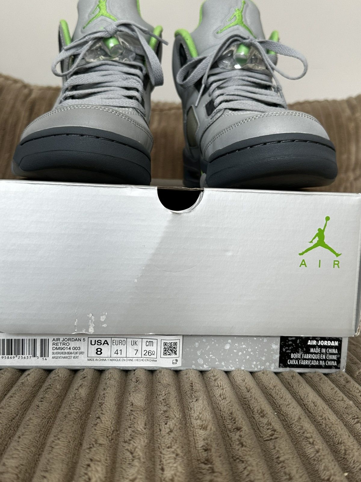 Nike Air Jordan retro 5 ‘ Green Bean ‘ 2022 Size US 8 / EU 41 - 3 Thumbnail