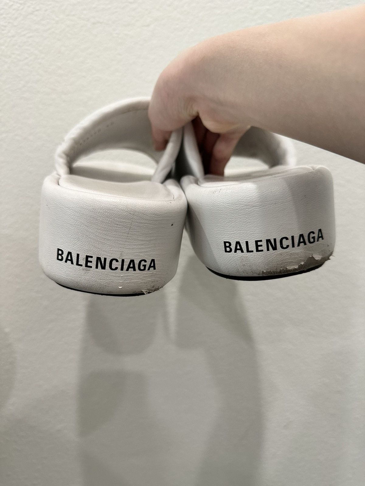 Balenciaga Balenciaga Beater Leather Platform Slides Size US 7.5 / EU 40-41 - 6 Thumbnail