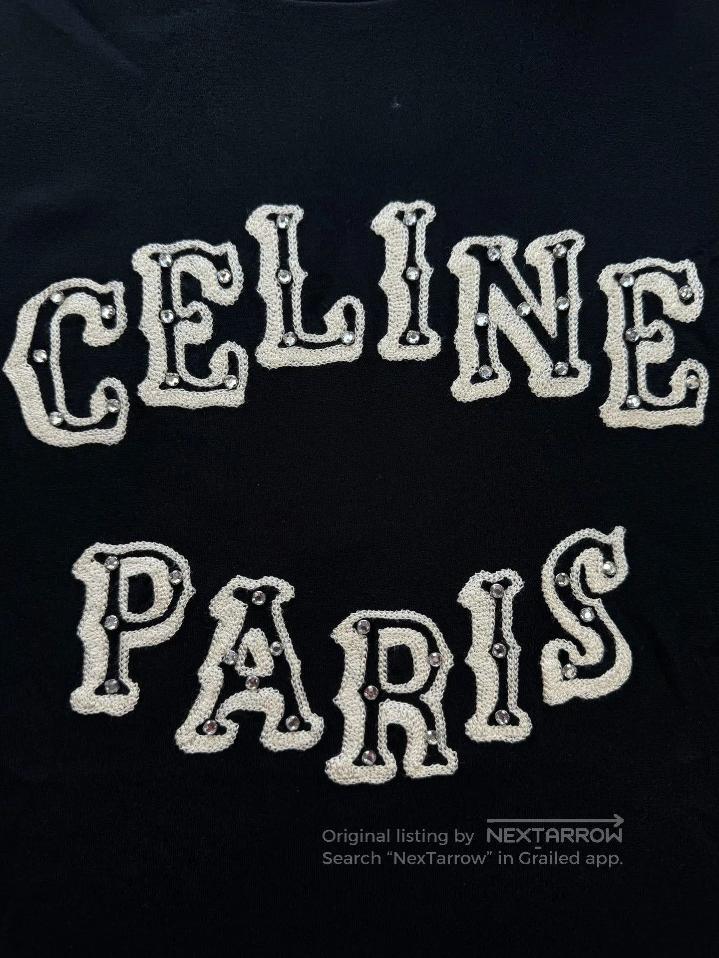 Celine Celine Black Letter Diamond Short Sleeve. Size L / US 10 / IT 46 - 5 Thumbnail