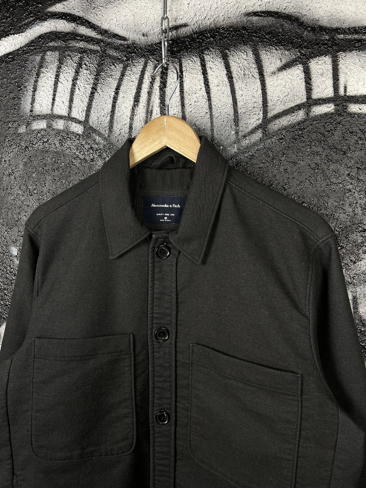 Abercrombie & Fitch Abercrombie & Fitch Grey Cotton Overshot Jacket Men’s Size M Size US M / EU 48-50 / 2 - 3 Thumbnail