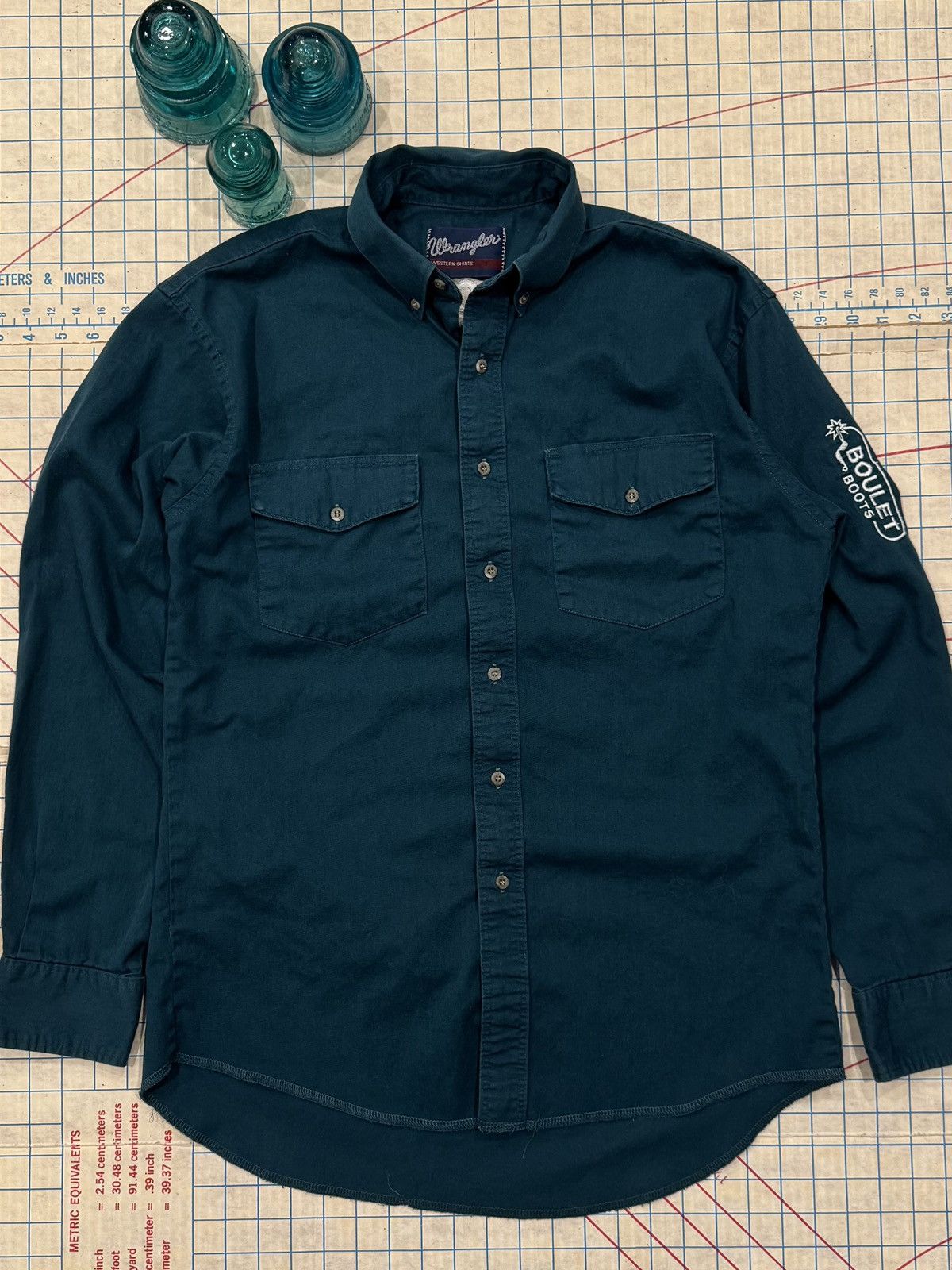 Wrangler Wrangler Boulet Boots Button Up Shirt Fits Mens Size Large Size US L / EU 52-54 / 3 - 2 Thumbnail
